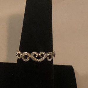 PANDORA RING  HEART SWIRL